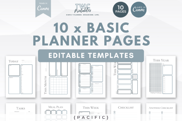 Download Canva Planner Templates | PACIFIC - Premium Resources