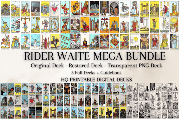 Download Rider Waite Mega Bundle 3 Printable Deck - Premium Resources