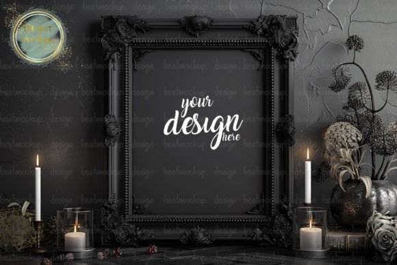 Download Gothic Dark Halloween Frame Mockup - Halloween frame mockup Collection