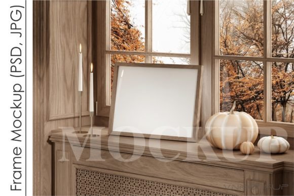 Download Halloween Frame Mockup A3, Autumn Frame - Halloween frame mockup Collection