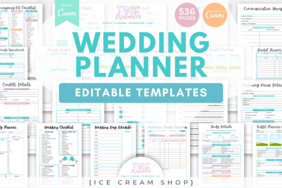 Download Wedding Planner Canva Templates | ICE - Premium Bundle