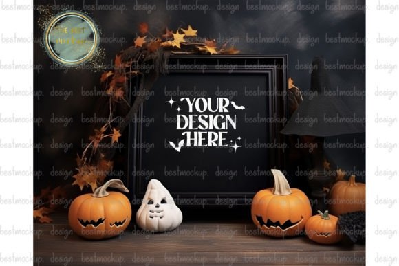 Download Creepy Autumn Halloween Frame Mockup - Halloween frame mockup Collection